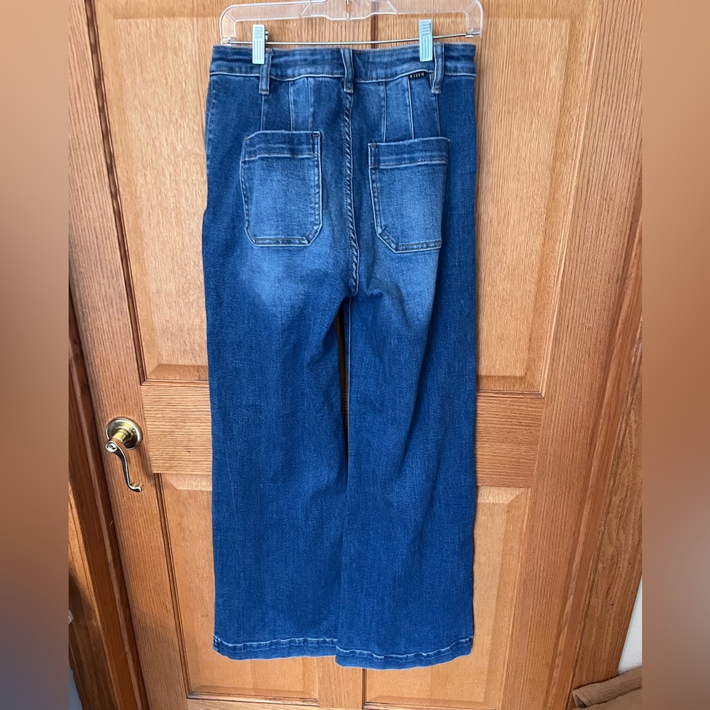 Risen, high rise Blue Wide-Leg Jeans - Picture 6 of 6